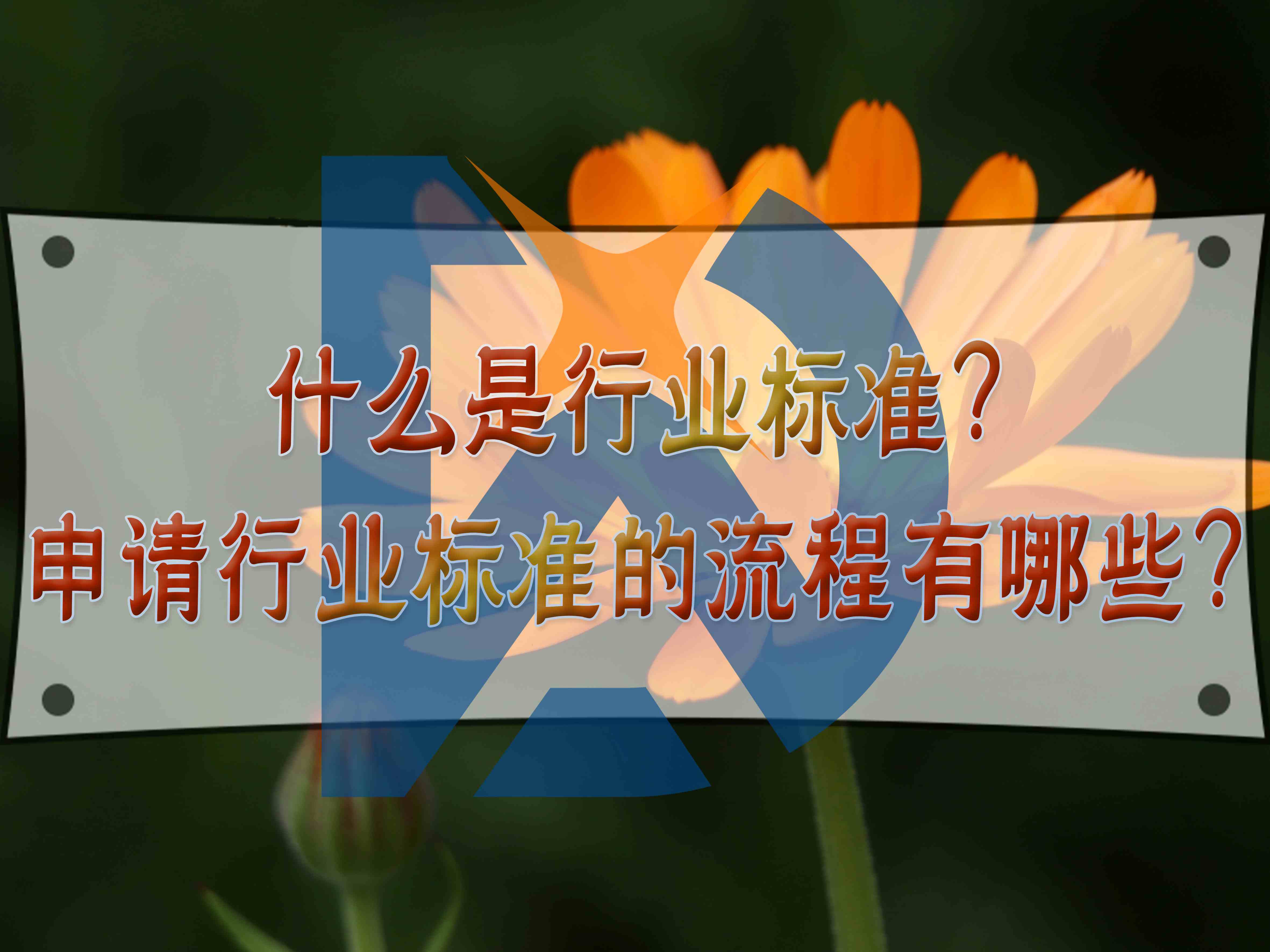什么是行业标准？申请行业标准的流程有哪些？