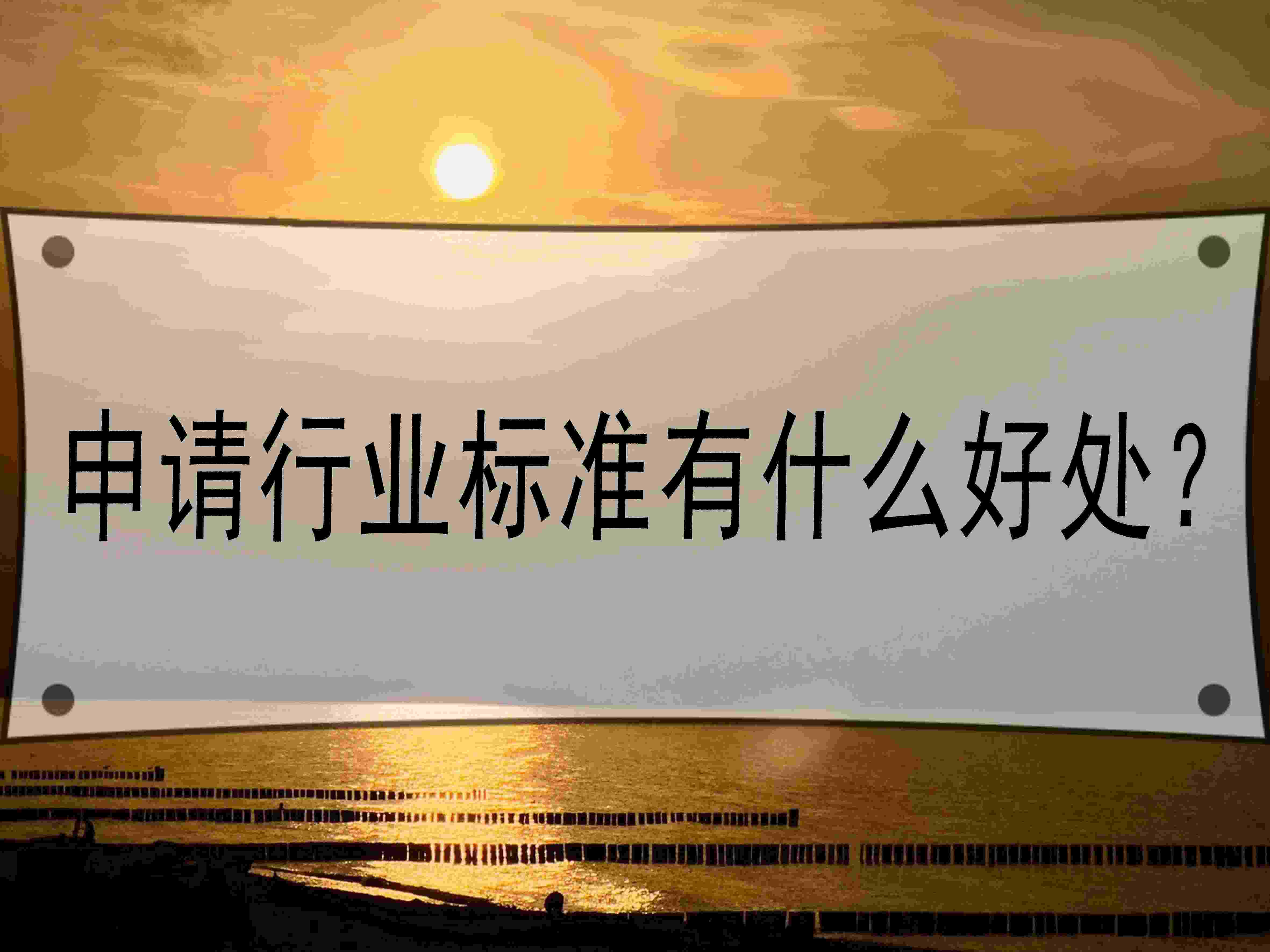 申请行业标准有什么好处？