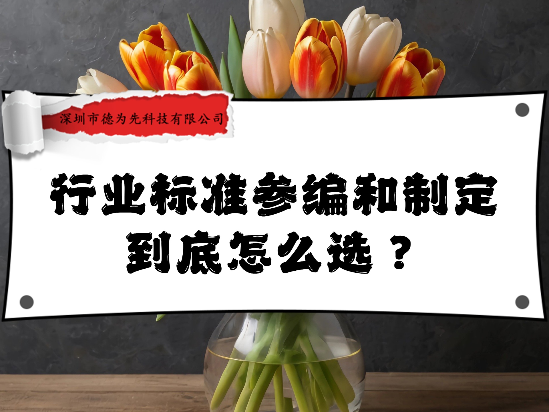 行业标准：参编和制定到底怎么选？
